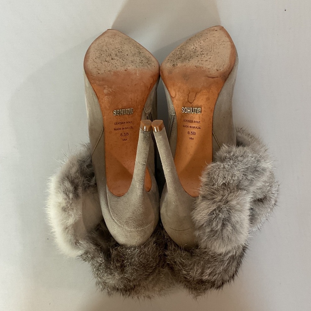 Schutz Suede Stiletto Ankle Boots Women's 8.5 - Picture 6 of 7
